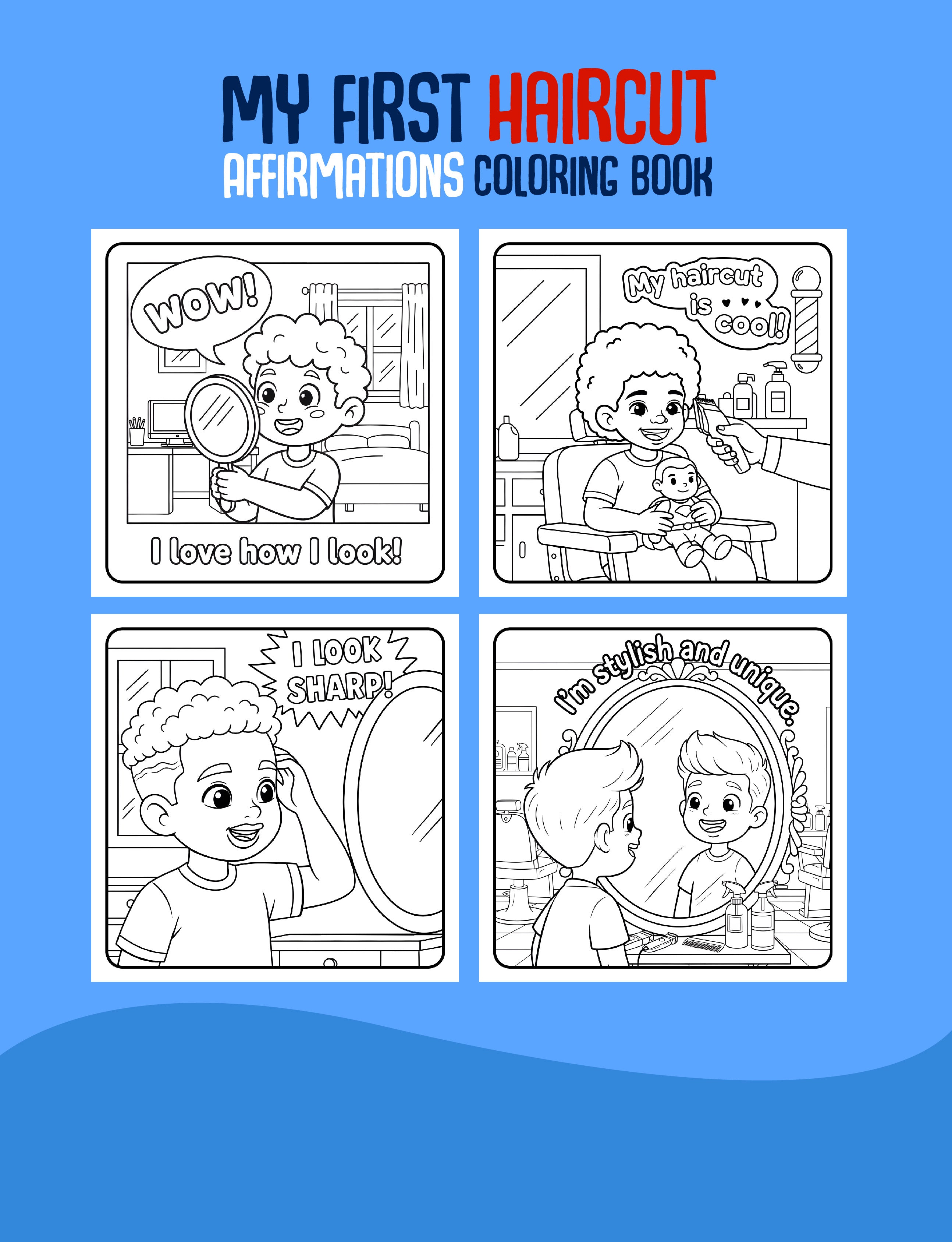 My First Haircut Affirmations Coloring Book