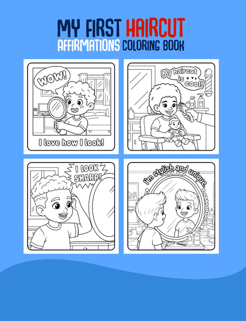 My First Haircut Affirmations Coloring Book